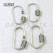 Colgante de hebilla de zirconia para mujer, accesorio de joyería Retro de 8 piezas, fabricación de cobre, colgante de hebilla de metal para mujer 5984 2024 - compra barato