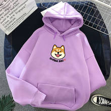 Warm Hoody Girl Shiba Inu Graphics Print Feminine Itself Kawaii Hoodies Harajuku Women's Sweatshirt Korean Style Streetwear 2024 - buy cheap