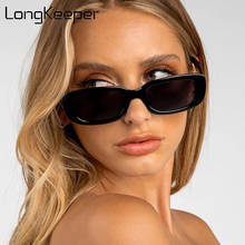 LongKeeper, винтажные прямоугольные солнцезащитные очки, женские, Роскошные, брендовые, дизайнерские, маленькие, квадратные, солнцезащитные очки, женские, модные, черные очки Oculos 2024 - купить недорого