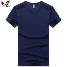 Летняя мужская быстросохнущая Повседневная футболка размера плюс 7XL 8XL 9XL, футболка с коротким рукавом и круглым вырезом, Удобные однотонные топы, футболки, одежда 2024 - купить недорого