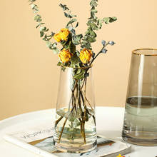 Цветочная ваза для украшения стола большие стеклянные вазы прозрачная гидропонная Террариум Nordic Ins гостиная цветочное украшение 2024 - купить недорого