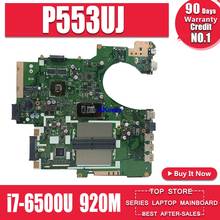 Laptop Motherboard Para Asus PRO553U P553UJ PRO553UJ P553U P2540U P2540UQ P2540UV motherboard teste Ok i7-6500U GT920M/2GB-GPU 2024 - compre barato