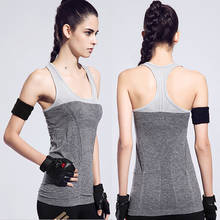 2018 New Arrival Women Yoga Shirts 5 Colours Elastic Breathable Quick Dry Gym Fitness Vest Yoga Tank Top Running Vest Yoga Vest 2024 - buy cheap