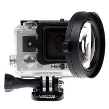 Adaptador de lente macro de câmera, 58mm, 16x hd, zoom, anel adaptador, filtro vermelho para gopro hero 4 3 + hero 4 session black, acessórios para câmera 2024 - compre barato
