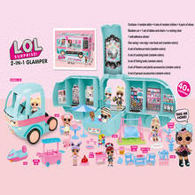 Bonecas lol surpresa originais, brinquedos glamper de ônibus 2 em 1 para brincadeiras de casa, presentes de aniversário para meninas 2024 - compre barato