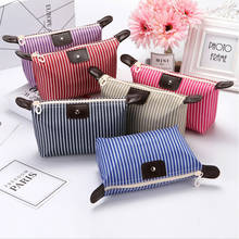 Multifunction Beauty Cosmetic Makeup Bag Striped Organizer Zipper Travel Toiletry Waterproof Case Pouch high quality bags 2024 - buy cheap