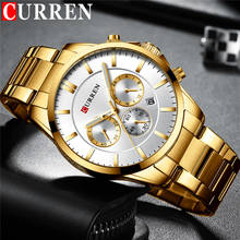 CURREN Chronograph Man Wristwatch Waterproof Sport Military Male Clock Top Brand Luxury Stainless Steel Men Quartz Watch 8358 2024 - buy cheap