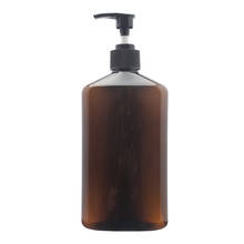 Botella plana de gran capacidad para champú ámbar, contenedor vacío de loción, bomba prensada de espuma para Gel de ducha y jabón, 500ML X 10 2024 - compra barato