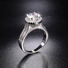 Hot sale Fashion Luxury Women Engagement Jewelry 925 sterling Silver Diamond Female Wedding Finger Flower Rings 2024 - buy cheap