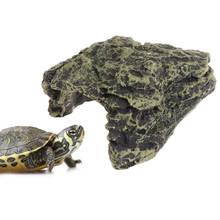 Réptil caverna tartaruga bask volta cavernas plataforma caso decoração paisagem resina realista habitat esconder rocha para lagarto cobra 2024 - compre barato