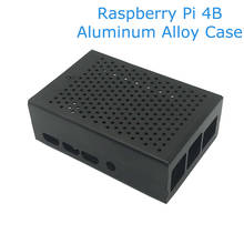 Raspberry Pi 4 Case Aluminum Alloy Case With Cooling Fan Box Shell Enclosure Protecting Cover Sliver Black  For Raspberry Pi 4B 2024 - buy cheap
