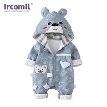 Ircomll Infant Baby Rompers Cotton Padded Thicken Newborn Boys Girls Clothes Unisex kid Jumpsuits Autumn Cartoon Bear Toddler 2024 - buy cheap
