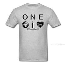 Мужская футболка WE'RE ALL ONE, серая футболка с надписью One World Love, хлопковая футболка на заказ для взрослых, подарок на День Благодарения 2024 - купить недорого