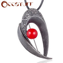Vintage Jewelry Long Necklace for Women Geometric Red Bead Pendants Goth Chains Jewellery Suspension Chokers Accessories 2022 2024 - buy cheap