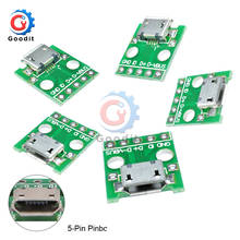 5pcs MICRO USB To DIP Adapter 5pin Female Connector B Type PCB Converter Breadboard USB-01 Switch Board SMT Mother Seat 2024 - buy cheap