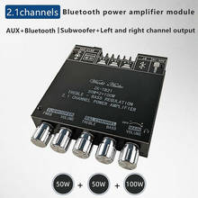 Bluetooth 5.0 Subwoofer Amplifier Board 50W*2+100W 2.1 Channel TPA3116D2 Power Audio Stereo Amplifier Board Bass AMP DC12-24V 2024 - buy cheap