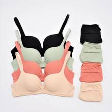 New sexy gather lingerie set refreshing breathable comfortable push up women underwear non-slip shoulder strap bra set 2024 - buy cheap