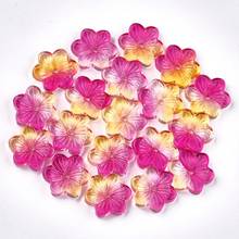 pandahall 50pcs Painted Flower Glass Beads  for Jewelry Making Bracelet Necklace DIY Colorful Red 15x13.5x3.5mm Hole 1mm 2024 - buy cheap