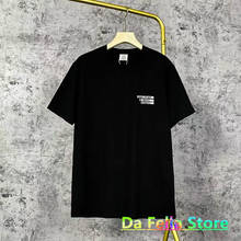 Vetements-Camiseta de edición limitada para hombre y mujer, prenda de vestir, con Logo pequeño, de alta calidad, talla asiática, color negro 2024 - compra barato