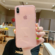 XBXCase мягкий чехол из ТПУ розового золота ярких цветов для iPhone 7 6 6S 8 Plus XR X Xs Max 11 Pro Max противоударный глянцевый прозрачный чехол для телефона 2024 - купить недорого