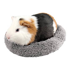 Solid Color Hamster Bed Nest Round Shape Plush Soft Warm Guinea Pig Bed Small Animal Sleep Mat Pet Supplies 2024 - buy cheap