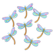 5PCS Animal Dragonfly Patches DIY Cute Embroidery Applique Iron on Patches for Clothing Accessories Kids Women Clothes Stickers 2024 - buy cheap