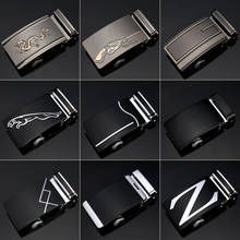 Hebilla de cinturón de cuero genuino para hombre, accesorio de 4cm de ancho con hebilla automática, descuento de marca de lujo, a la moda 2024 - compra barato