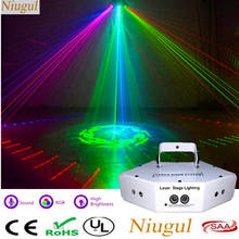 6 Lens Scan Laser Light/RGB Linear Beam+16 Patterns Scanning Laser Projector/Home Party Show Disco Sector Laser Stage Lighting 2024 - buy cheap