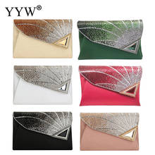 Women Rhinestone Clutch Bag Luxury Leather Elegant Envelop Bag Flap Crossbody Bags Female Evening Party Clutches Bolso Diamond 2024 - buy cheap