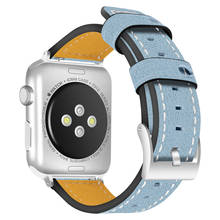 Ремешок кожаный для apple watch 5 band 44 мм 40 мм, сменный Браслет для iWatch series 5 4 3 2 1, 42 мм 38 мм 2024 - купить недорого