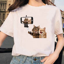 Cat Dog Tshirt Women Graphic Printing O Neck Shirts Top Ladies Basic Tee Shirt Camiseta Mujer Women T-shirt Plus Size Summer 2024 - buy cheap