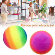 16 cm Playground Balls for Kids Rainbow Colored PVC Inflatable Ball Adults Dodge Ball Kickball Handball NSV 2024 - buy cheap