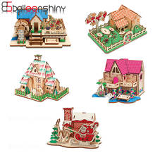 Balleenshiny New Wooden 3D Stereo Laser Cutting Jigsaw Puzzle DIY Children's Educational Toys Christmas Gifts for Kids Boy Girl 2024 - buy cheap