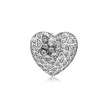 Woman Earrings Sparkling Pattern Heart Single Stud Earring Elegant Jewelry Making 925 Original Silver Fashion Earring Studs 2024 - buy cheap