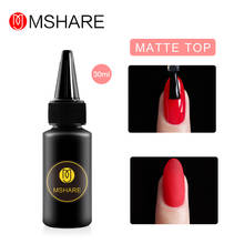 MSHARE Matte Top Coat Gel No Wipe Top Coat Nail Polish UV LED Gel Varnish Without Sticky Layer 2024 - buy cheap