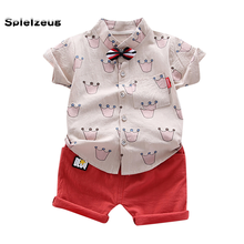 Fashion Toddler Infant Baby Kids Boys Clothes Suit Short Sleeve Printed Bowtie T-shirt Shorts Summer Gentlement Outfits Set#p4 2024 - buy cheap