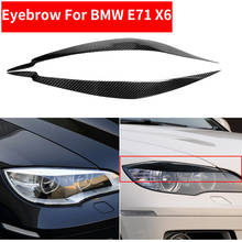Cejas de fibra de carbono para faros delanteros de coche, párpados para BMW X6 E71, cubierta embellecedora, piezas de accesorios, 2 uds., 2008-2014 2024 - compra barato