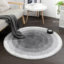 Alfombras redondas modernas para sala de estar, alfombrilla para silla de ordenador, gruesa, para dormitorio de niños, estera de sofá, color gris Nórdico 2024 - compra barato