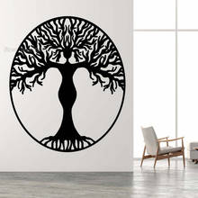 Adesivo de parede de vinil da árvore da vida, silhuetas, estampa de árvore vazada, decoração de casa para sala de estar, papel de parede ll2prendedor 2024 - compre barato