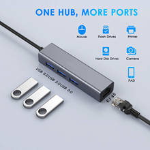 4 in 1 USB C HUB 100Mbps 3 Ports USB 3.0 Type-C HUB USB To Rj45 Gigabit Ethernet Adapter for MacBook Laptop Computer Accessories 2024 - buy cheap