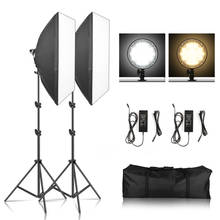 SH Photography Softbox 2 Color Adjustable LED Softbox Lighting Kit Continuous Light Box With 2M Tripiod For Photo Studio Video 2024 - buy cheap