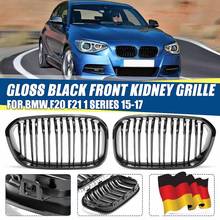 Gloss Matte Black M Color 1 2 Slat Replacement Car Front Bumper Grilles For BMW F20 F21 LCI 5D 3D 1-Series 120i 2015 2016 2017 2024 - buy cheap