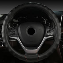 FeKoFeKo 38CM Universal Leather Car Steering Wheel Cover For Renault Clio 3 2008 2009 Clio dynamics 2008 clio mk 3 2024 - buy cheap