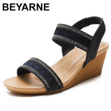 Beyarneboia sandálias peep toe para mulheres, sapatos femininos gladiador de verão romano, sapatos para mãe, plus size, plataforma, sandálias sorm 2024 - compre barato