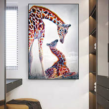 Colorful Giraffe Wallpaper Canvas Painting Wall Art Posters and Prints Wildlife Animals Decorative Picture for Living Room Decor 2024 - buy cheap