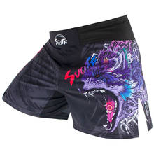 SUOTF Fierce Wolf Breathable MMA Shorts Tiger Muay Thai Kickboxing Training Shorts muay thai Clothing Fitness Sanda Boxing Short 2024 - buy cheap