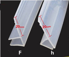 Faixa vedadora para vidro de 6/8/10/12mm, faixa de borracha larga f/h para janela da porta, chuveiro de silicone para vidro 2024 - compre barato