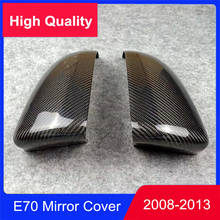 New 2 PCS Car Wing Carbon Fiber Mirror Cover Replaced Rearview Side Mirror Cover Caps For BMW X5 E70/ X6 E71 2008-2013 2024 - buy cheap