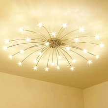 Lámpara de araña creativa para dormitorio, accesorio de iluminación moderno para sala de estar, G4, estrella, lustre LED para habitación de niños 2024 - compra barato