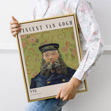 Impresiones de la exposición de Gogh Postman, póster de aceite de imsionismo de Vincent Van Gogh, cuadro de pared de decoración artística Vintage de Vincent Roulin 2024 - compra barato